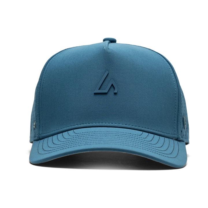 Suay Apex 5-panel snapback hat in Harbor Blue - front view