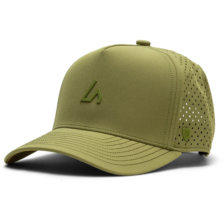 Suay Apex 5-panel snapback hat in Moss - front view