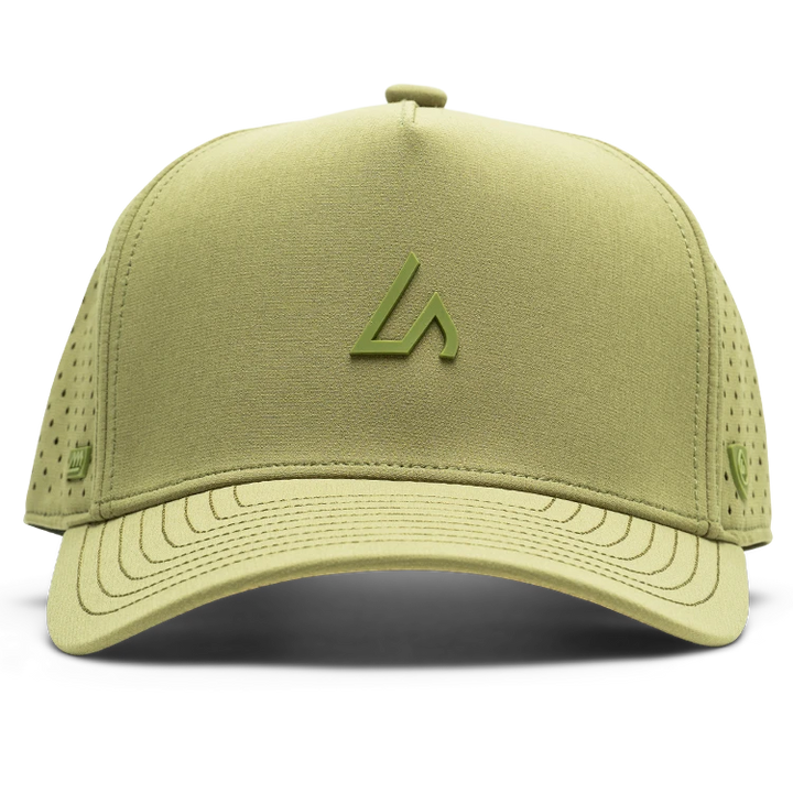 Suay Apex 5-panel snapback hat in Moss - side view