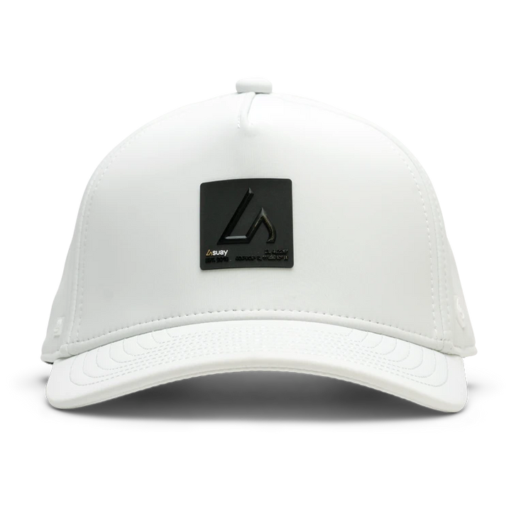 Suay Apex Toasty fleece-lined 5-panel snapback hat in White - side view