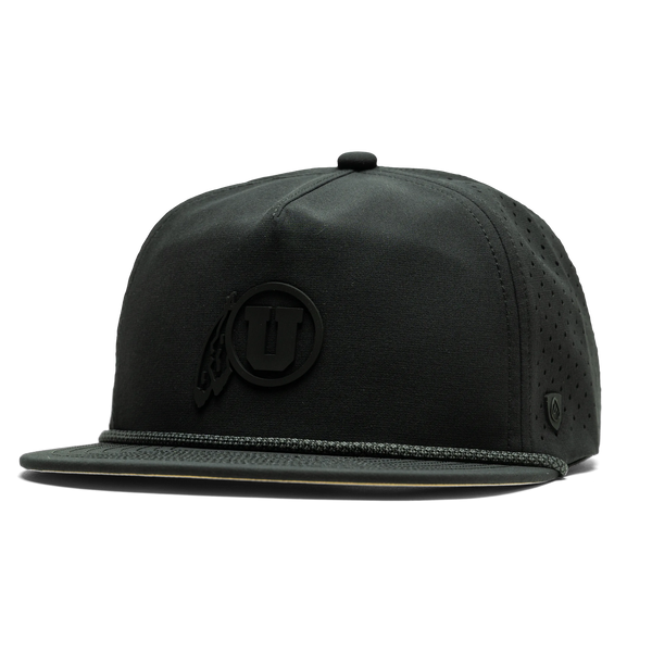University of Utah x Suay - Black Drift (Feather) hat - angle view