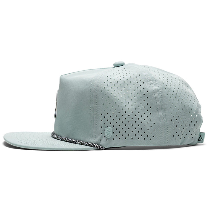 Suay Drift rope-brim snapback hat in Mint / Black - side view