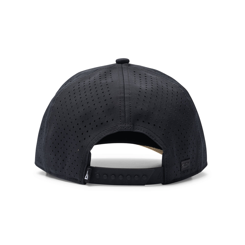 Suay Glassd 5-panel snapback hat in Apex - Black - detail view