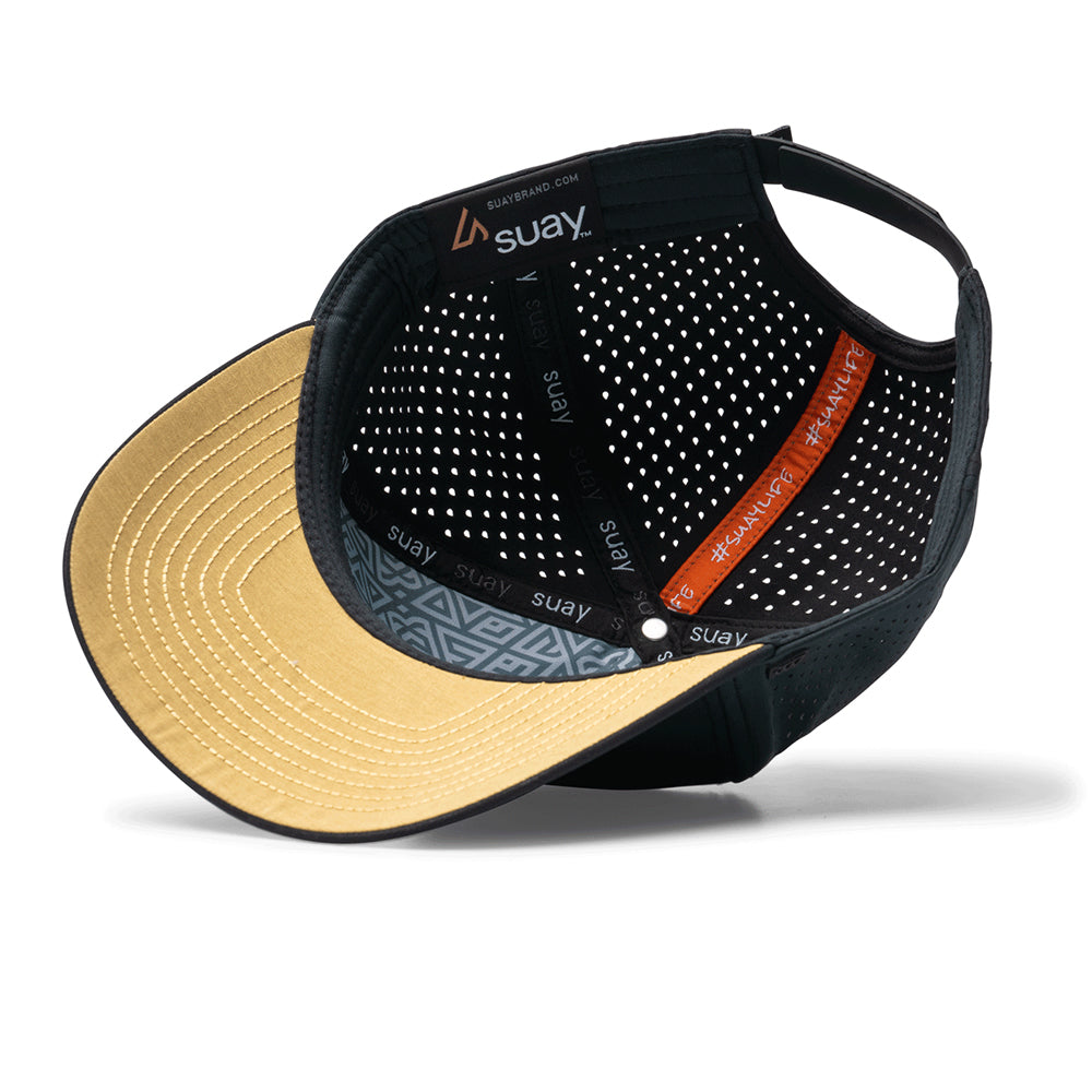 Suay Glassd 5-panel snapback hat in Apex - Black - lifestyle shot
