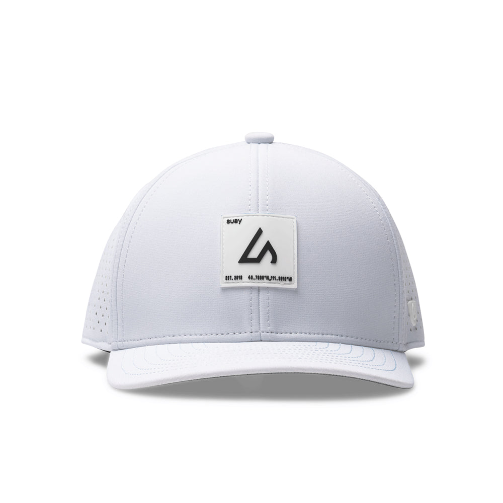 Suay Endurance 6-panel performance hat in White - back view