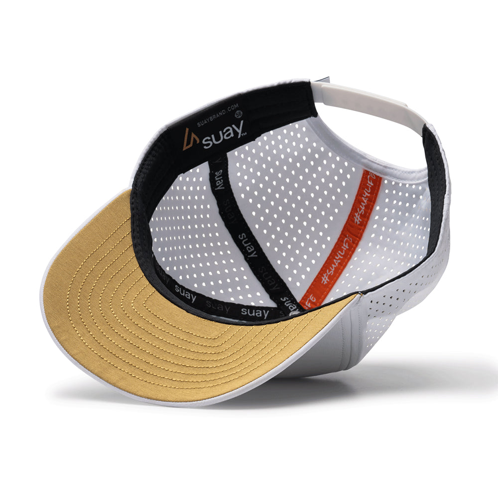 Suay Endurance 6-panel performance hat in White - detail view