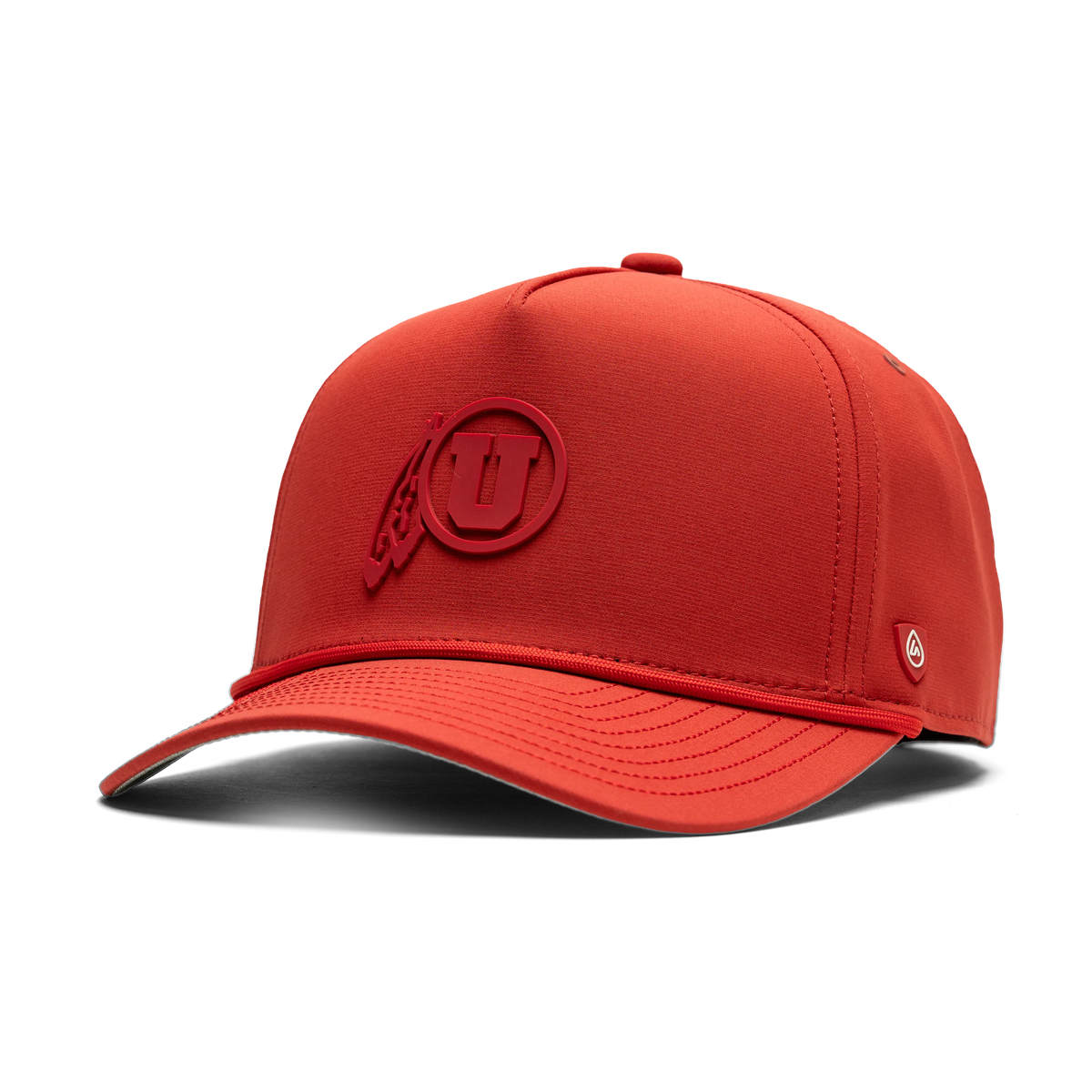 University of Utah x Suay - All Red Apex Eyelets (Feather) hat - angle view