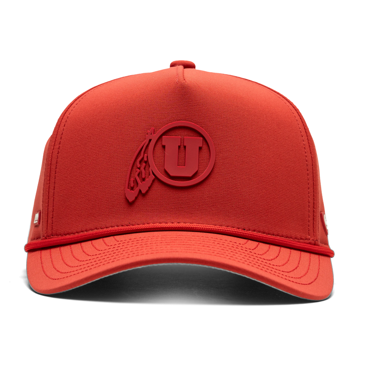 University of Utah x Suay - All Red Apex Eyelets (Feather) hat - front view