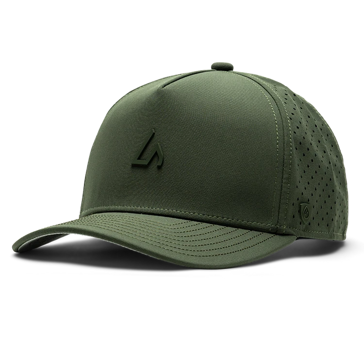 Suay Apex 5-panel snapback hat in Forest - front view