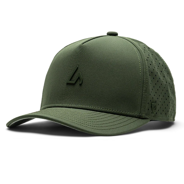 Suay Apex 5-panel snapback hat in Forest - front view