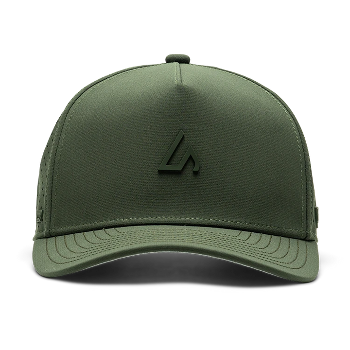 Suay Apex 5-panel snapback hat in Forest - side view