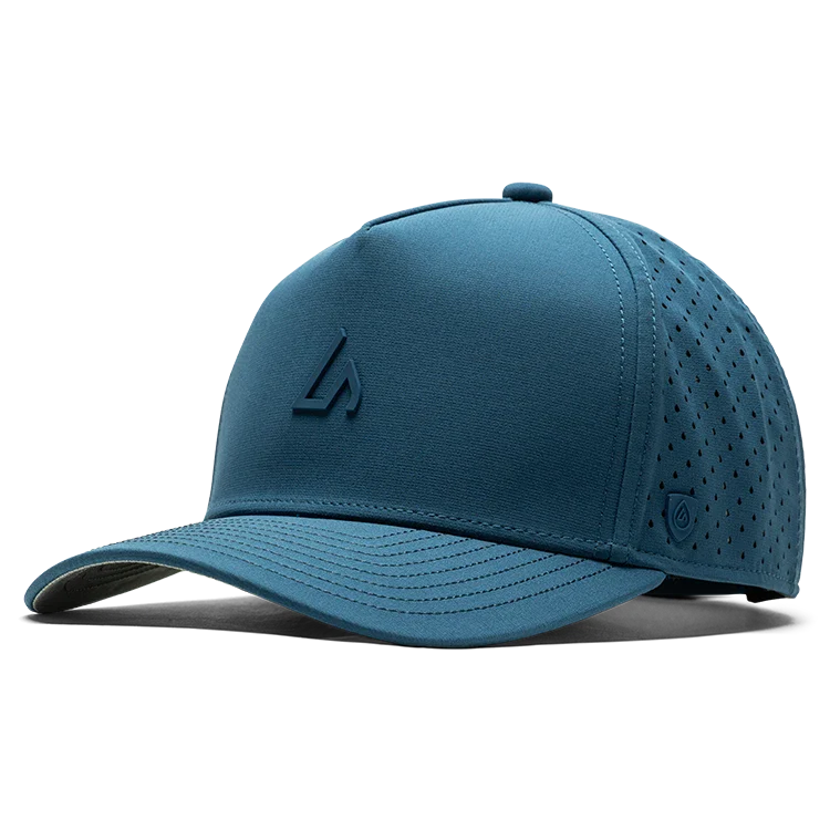 Suay Apex 5-panel snapback hat in Harbor Blue - front view