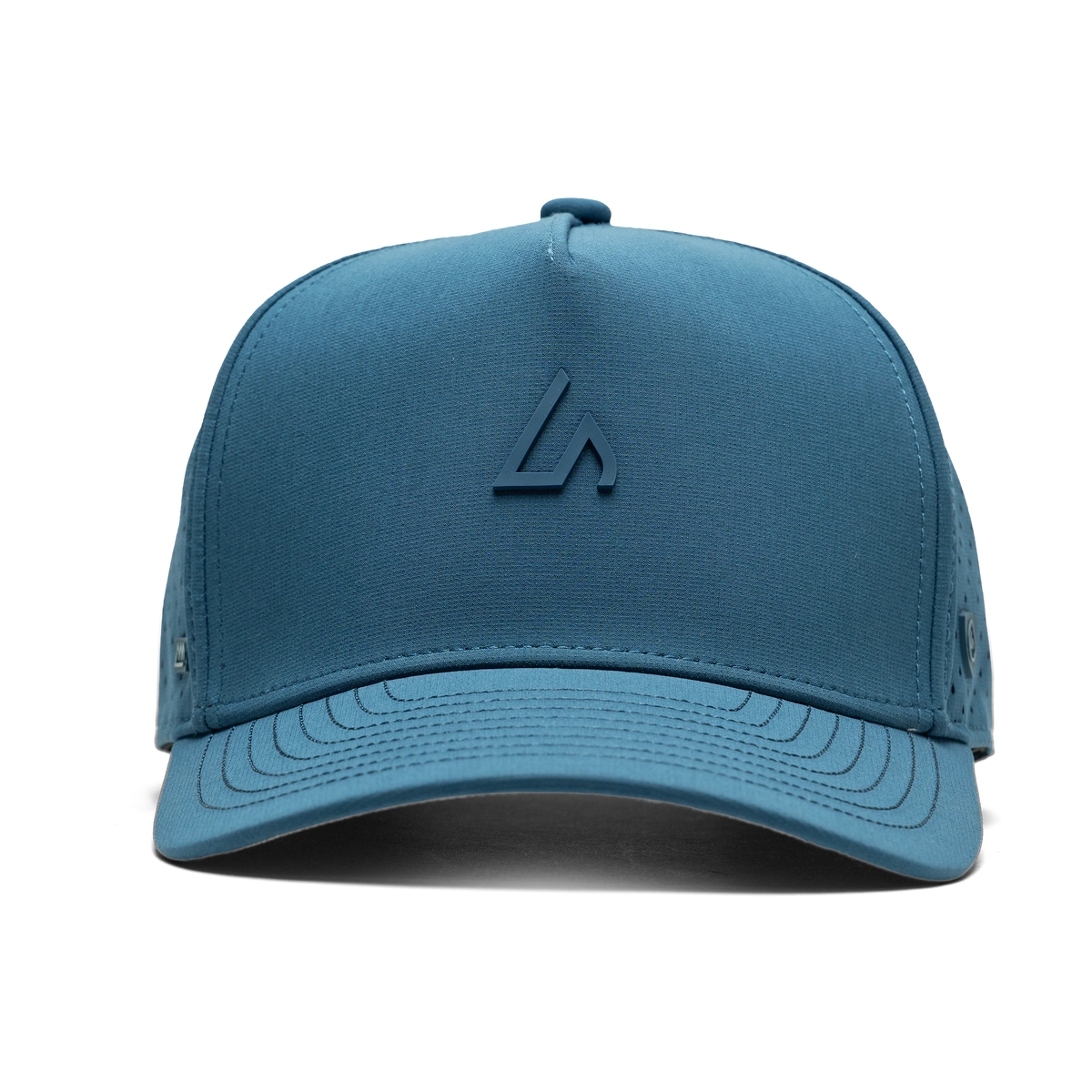 Suay Apex 5-panel snapback hat in Harbor Blue - front view