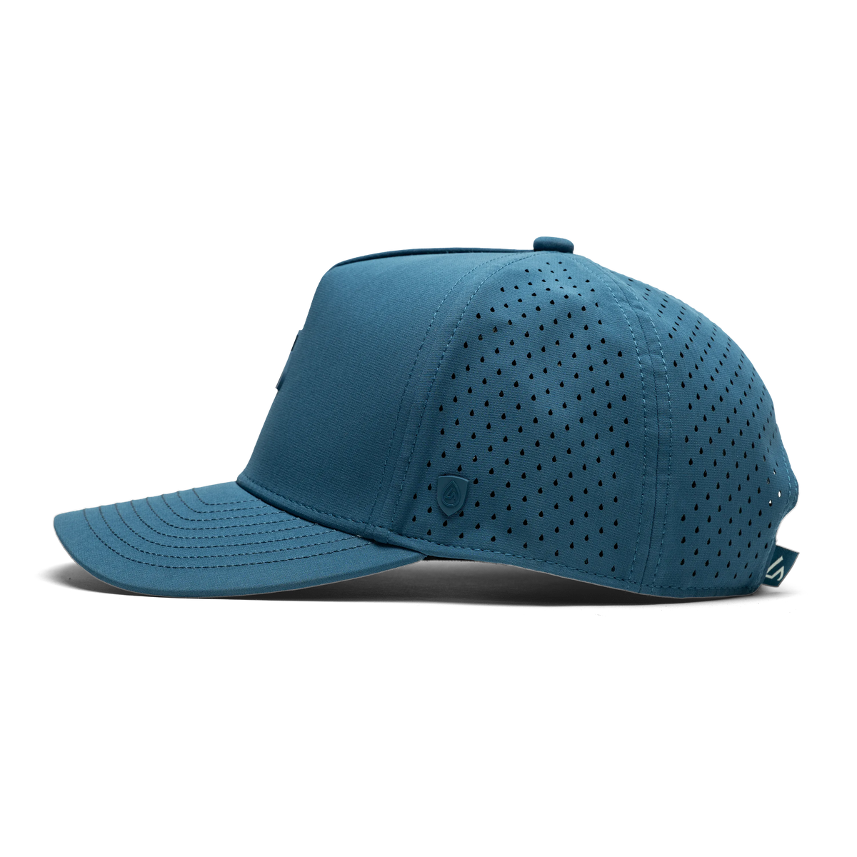 Suay Apex 5-panel snapback hat in Harbor Blue - side view