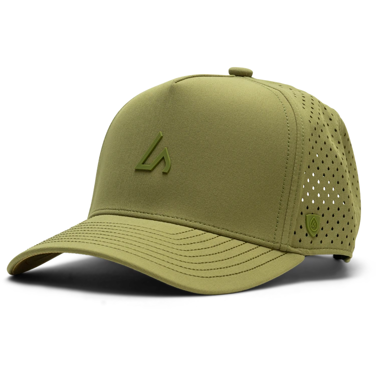 Suay Apex 5-panel snapback hat in Moss - front view