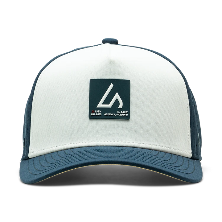 Suay Apex 5-panel snapback hat in Two Tone Navy - side view