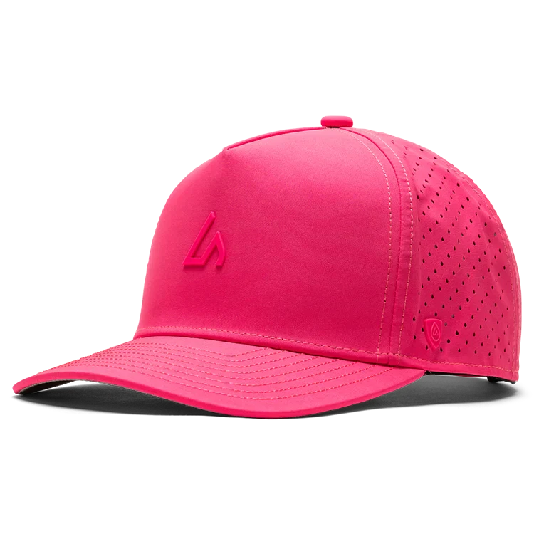 Suay Apex Wild 5-panel snapback hat in Neon Pink - front view