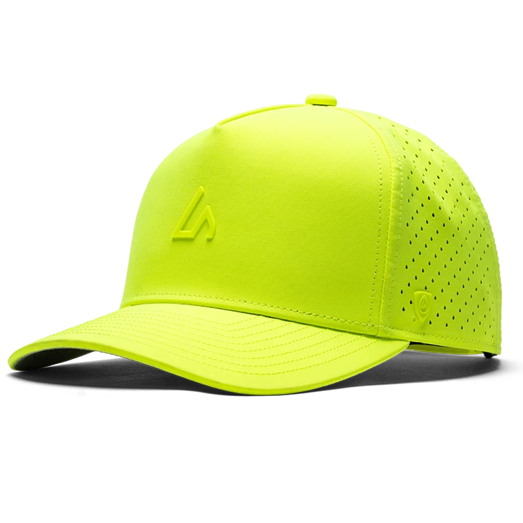 Suay Apex Wild 5-panel snapback hat in Neon Yellow - front view