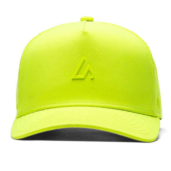 Suay Apex Wild 5-panel snapback hat in Neon Yellow - side view