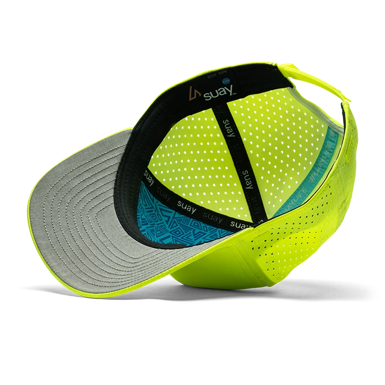 Suay Apex Wild 5-panel snapback hat in Neon Yellow - lifestyle shot