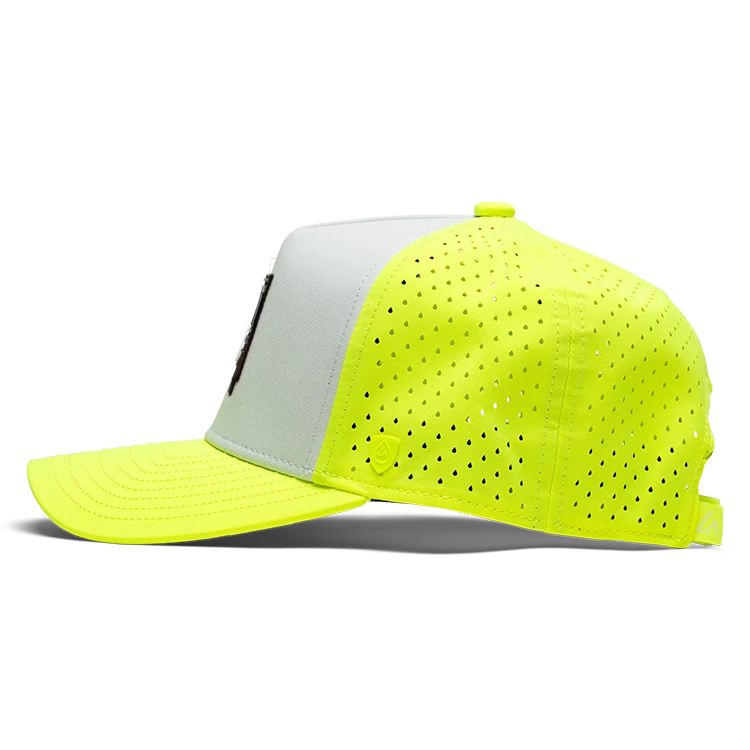 Suay PWT x Suay 5-panel snapback hat in Apex Wild - Neon Yellow/White - back view