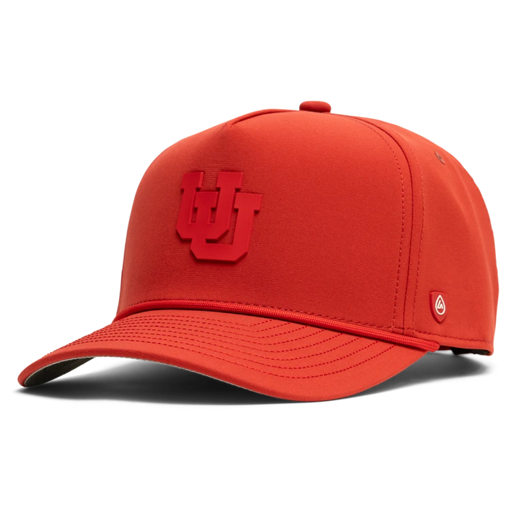 Suay University of Utah x Suay 5-panel snapback hat in All Red Apex - front view
