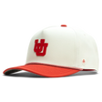 Suay University of Utah x Suay 5-panel snapback hat in Red / White Apex - front view
