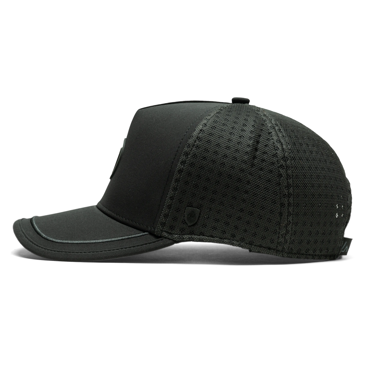 University of Utah x Suay - Black Apex Shift (Feather) hat - side view