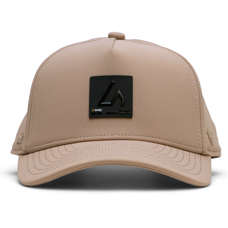 Suay Apex Toasty fleece-lined 5-panel snapback hat in Dune - side view
