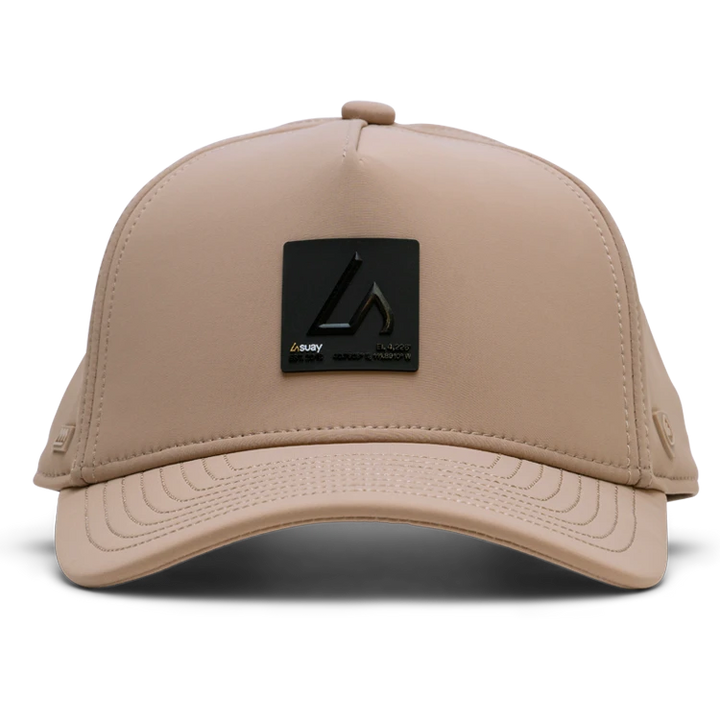 Suay Apex Toasty fleece-lined 5-panel snapback hat in Dune - side view