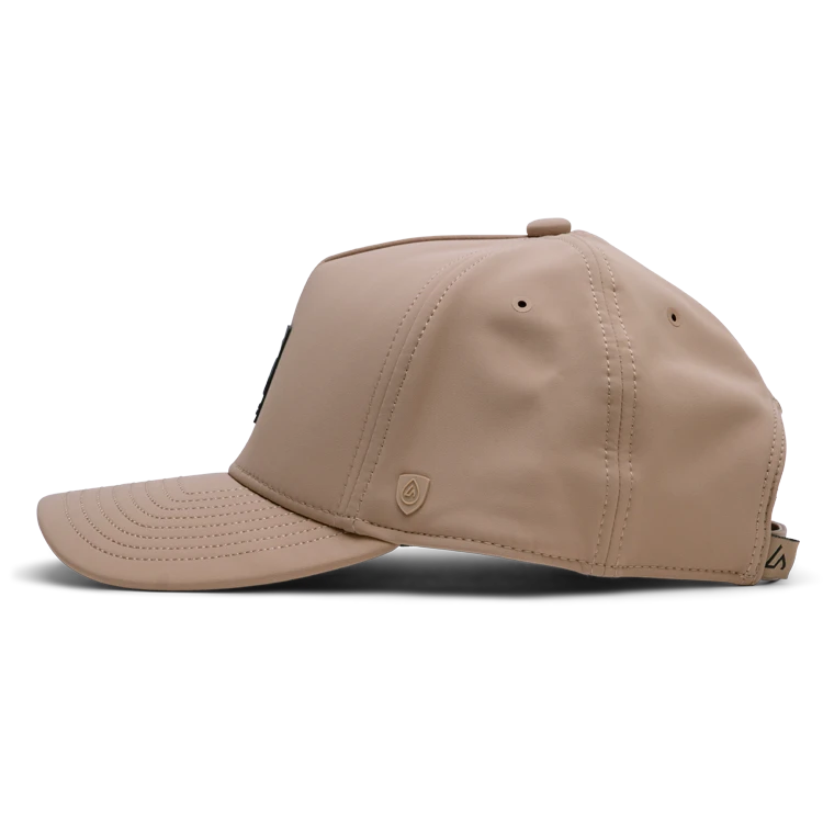 Suay Apex Toasty fleece-lined 5-panel snapback hat in Dune - back view
