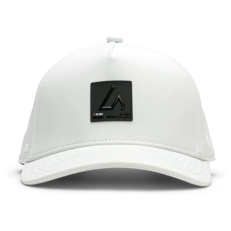Suay Apex Toasty fleece-lined 5-panel snapback hat in White - side view