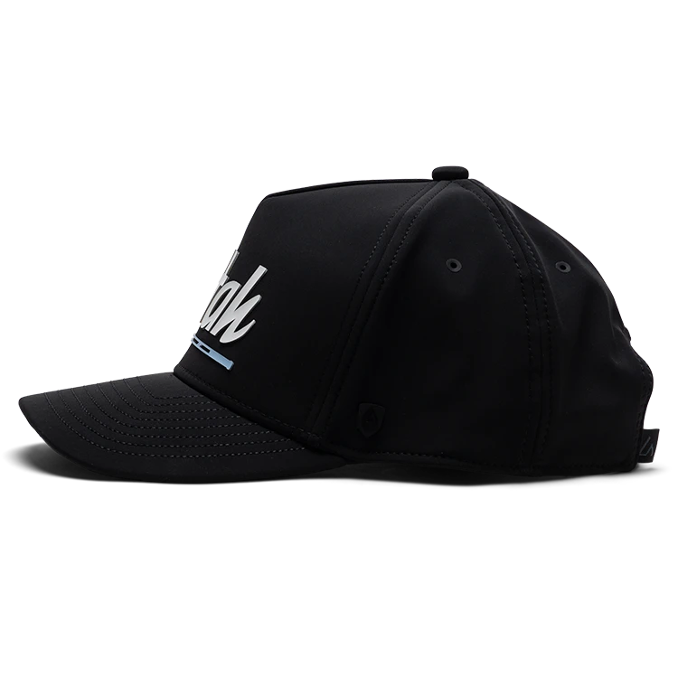Suay Apex Toasty fleece-lined 5-panel snapback hat in Black - back view