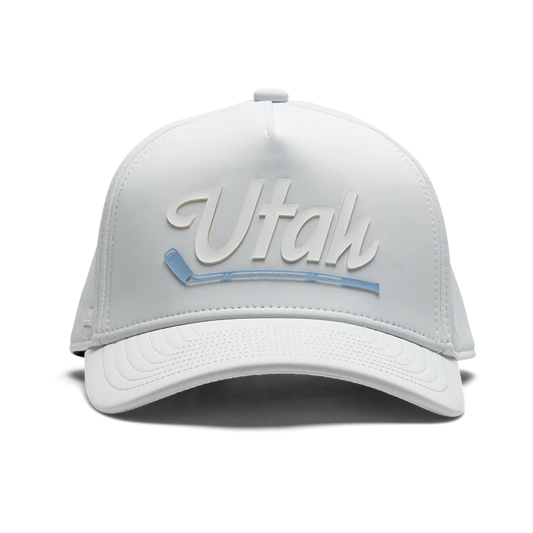 Suay Apex Toasty fleece-lined 5-panel snapback hat in White - side view