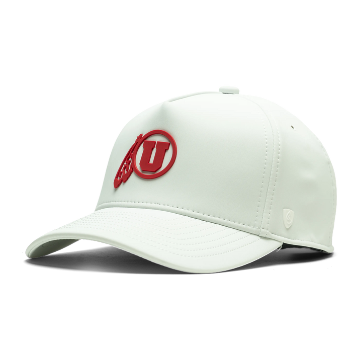 University of Utah x Suay - White Apex Toasty (Feather) hat - angle view