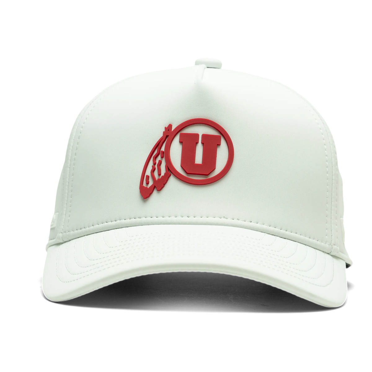 University of Utah x Suay - White Apex Toasty (Feather) hat - front view