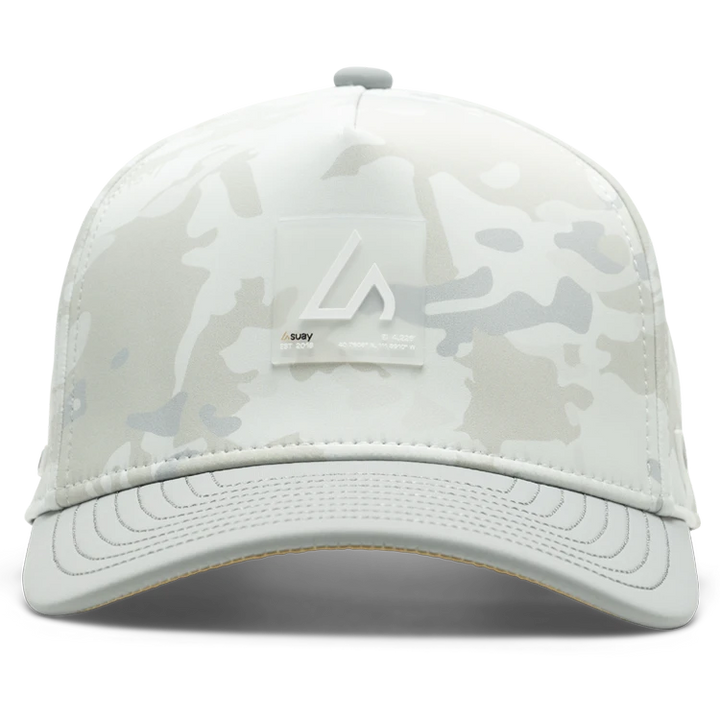 Suay Apex Toasty fleece-lined 5-panel snapback hat in White Camo - side view