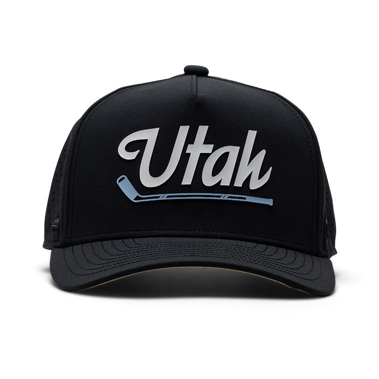 Suay Apex 5-panel snapback hat in Black - side view