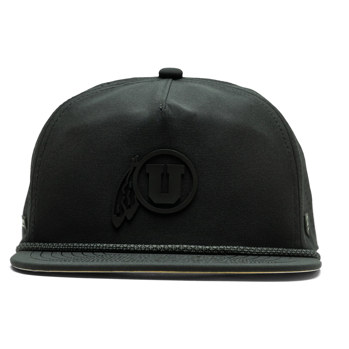 University of Utah x Suay - Black Drift (Feather) hat - front view