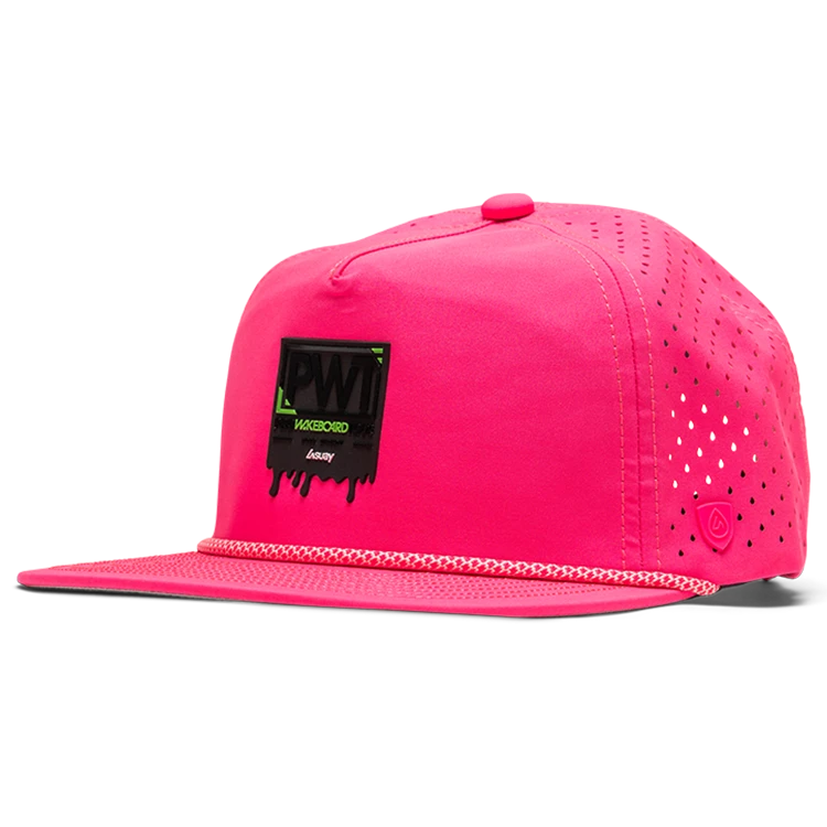 Suay PWT x Suay rope-brim snapback hat in Drift Wild - Neon Pink - front view