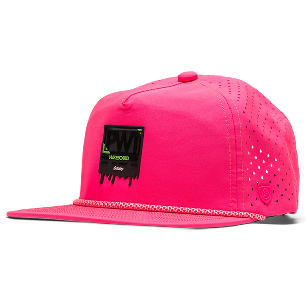 Suay PWT x Suay rope-brim snapback hat in Drift Wild - Neon Pink - front view