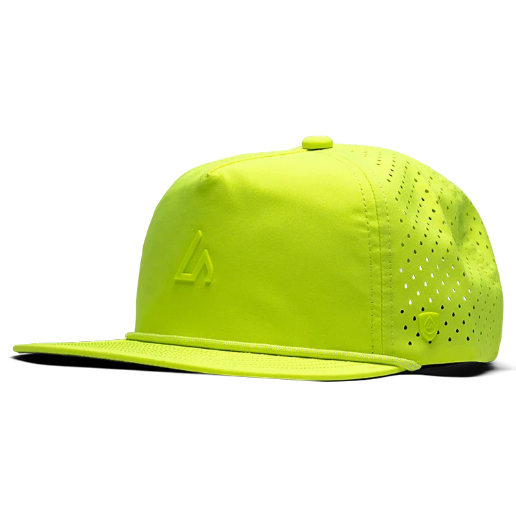 Suay Drift Wild rope-brim snapback hat in Neon Yellow - front view