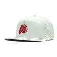 University of Utah x Suay - White Drift (Feather) hat - angle view