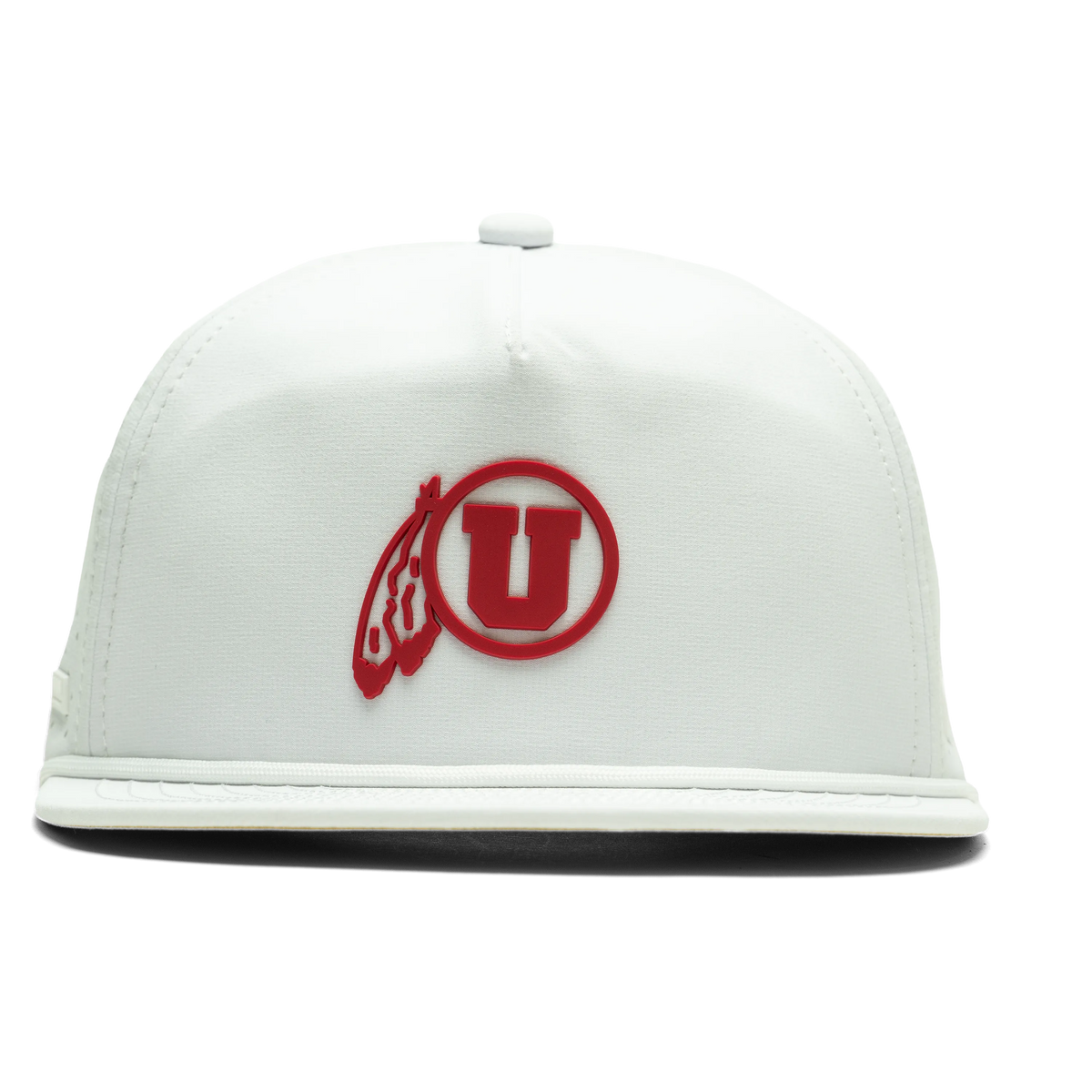 University of Utah x Suay - White Drift (Feather) hat - front view