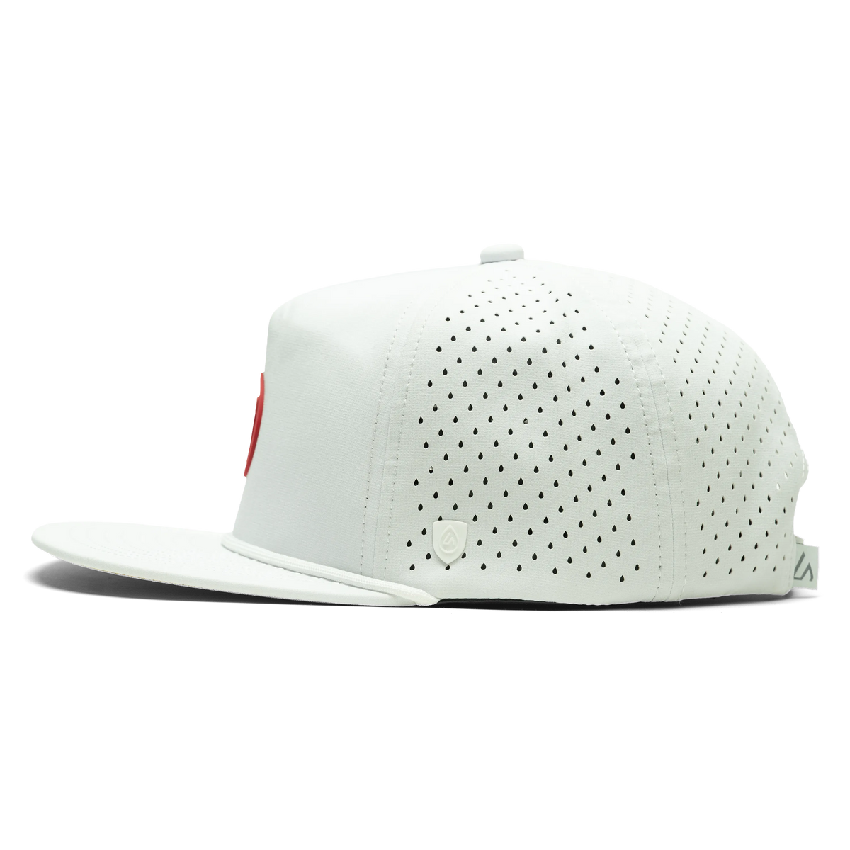 University of Utah x Suay - White Drift (Feather) hat - side view