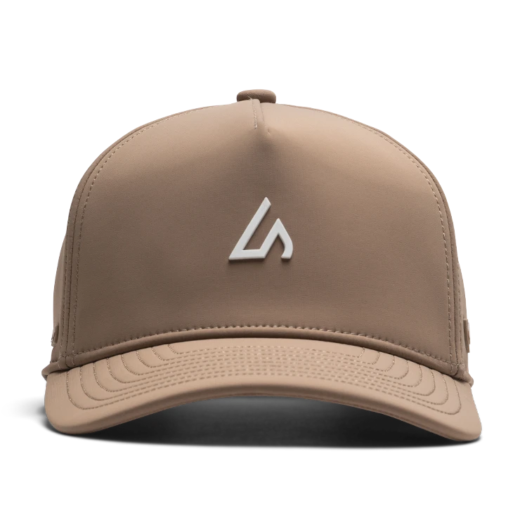 Suay Apex Toasty fleece-lined 5-panel snapback hat in Dune / White - side view