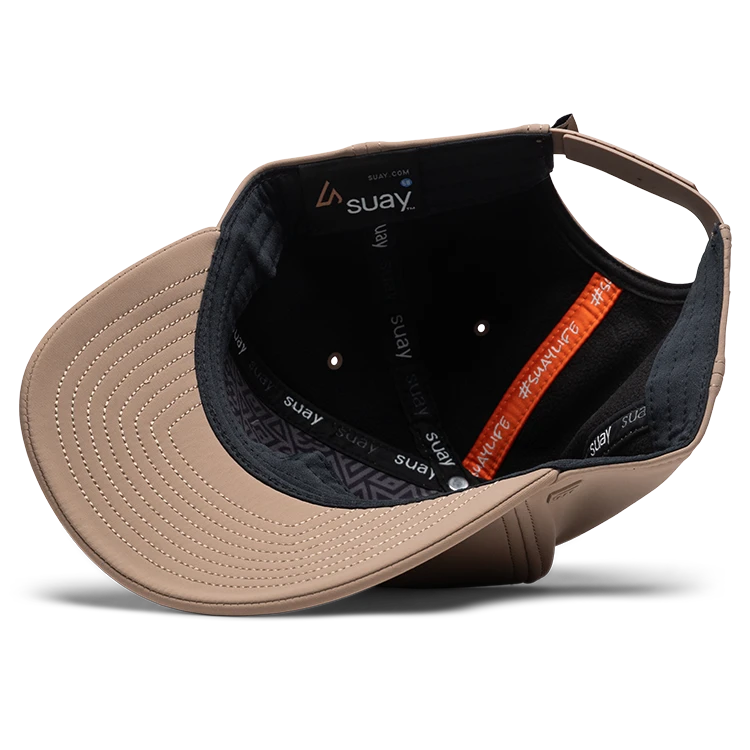Suay Endurance Toasty fleece-lined 6-panel performance hat in Dune - lifestyle shot