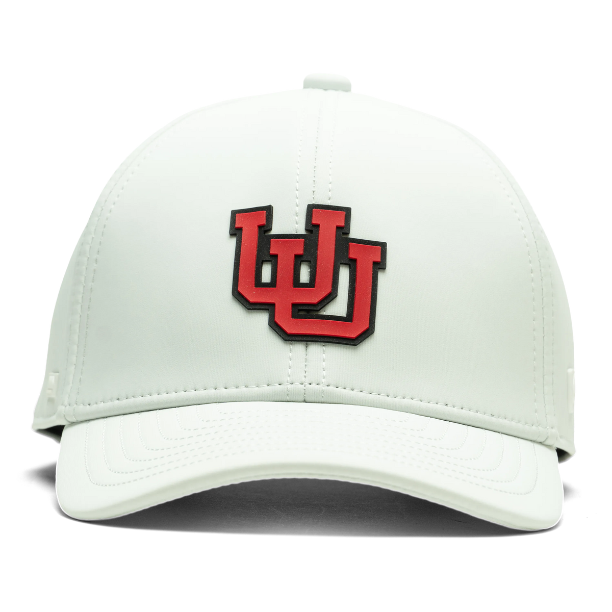 University of Utah x Suay - White Endurance Toasty (Interlocking U) hat - front view