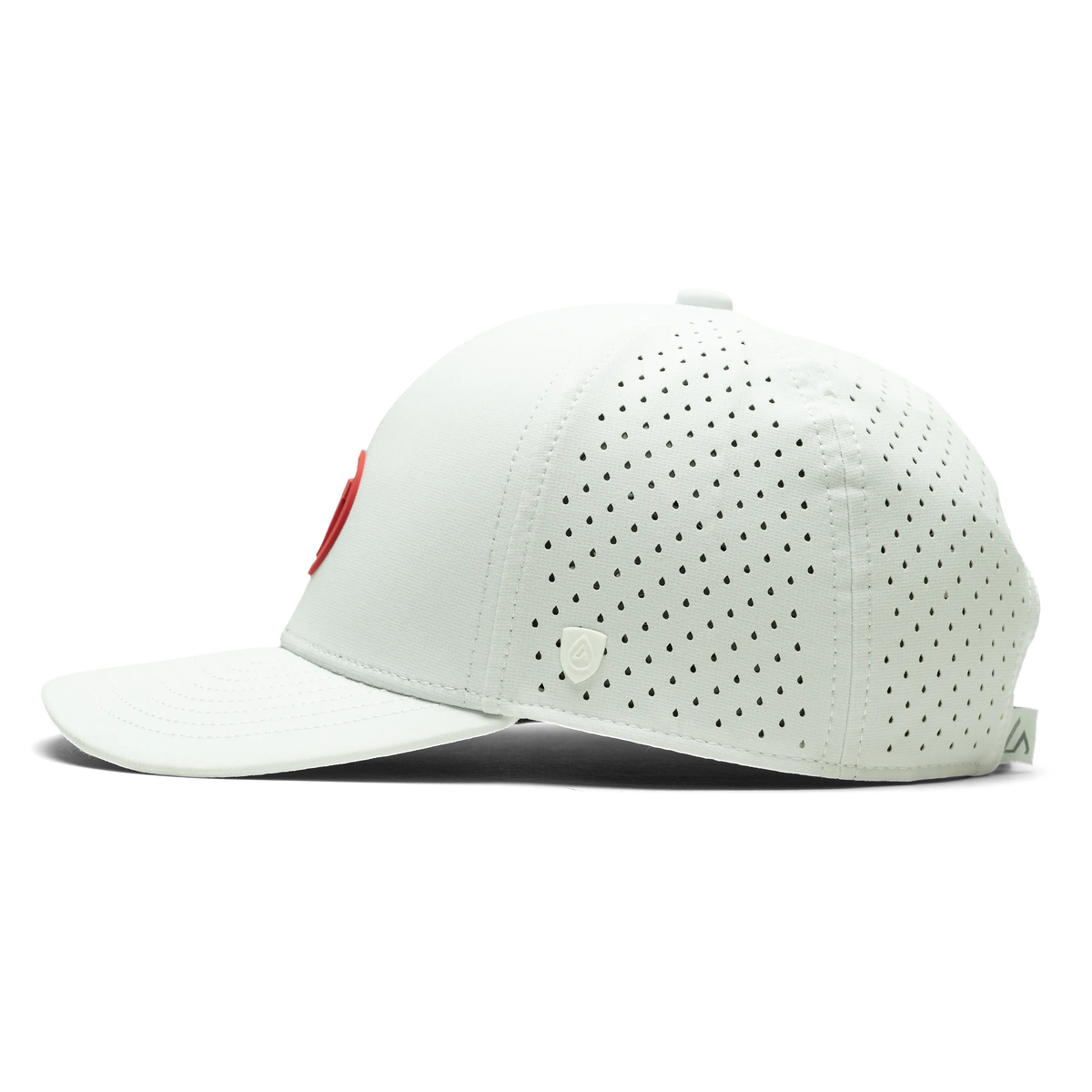 University of Utah x Suay - White Endurance (Feather) hat - side view
