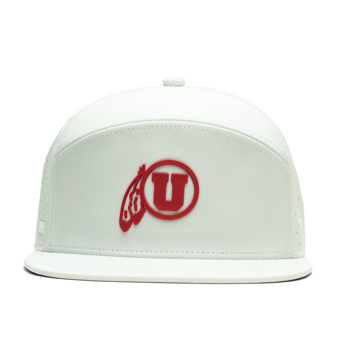 University of Utah x Suay - White Horizon (Feather) hat - front view